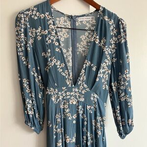 Faithful the Brand Floral Blue Dress